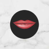 Rote Glossen Lippen Lipstick Kiss Beauty Party Konfetti (Klein Vorderseite)