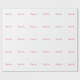 Rote glückliche Villen Urlaub einfache minimale Ka Geschenkpapier