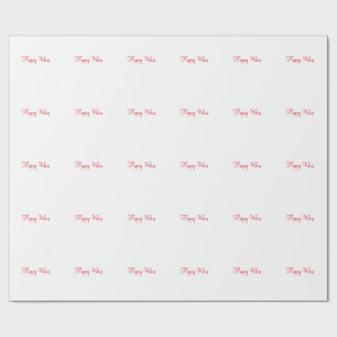 Rote glückliche Villen Urlaub einfache minimale Ka Geschenkpapier