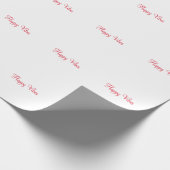 Rote glückliche Villen Urlaub einfache minimale Ka Geschenkpapier (Ecke)