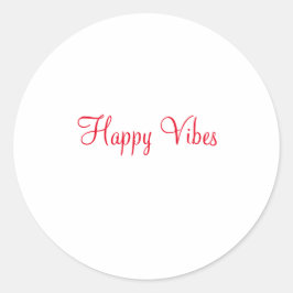 Rote glückliche Villen Urlaub einfache minimale Ka Runder Aufkleber