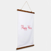 Rote glückliche Villen Urlaub einfache minimale Ka Wandteppich Mit Holzrahmen (Gewinkelt)