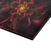 Rote glühende Blume Schneidebrett (Ecke)