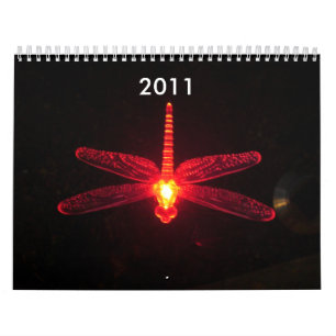 Rote glühende Libelle, wird, 2012 inspiriert Kalender