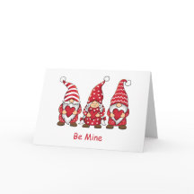 Rote Gnome mit Herzen personalisierter Valentinsta