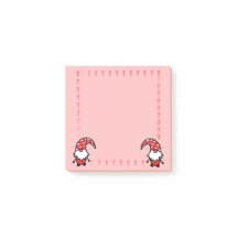 Rote Gnome mit Pilzen Post-it-Notizen