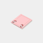 Rote Gnome mit Pilzen Post-it-Notizen Post-it Klebezettel (angewinkelt)