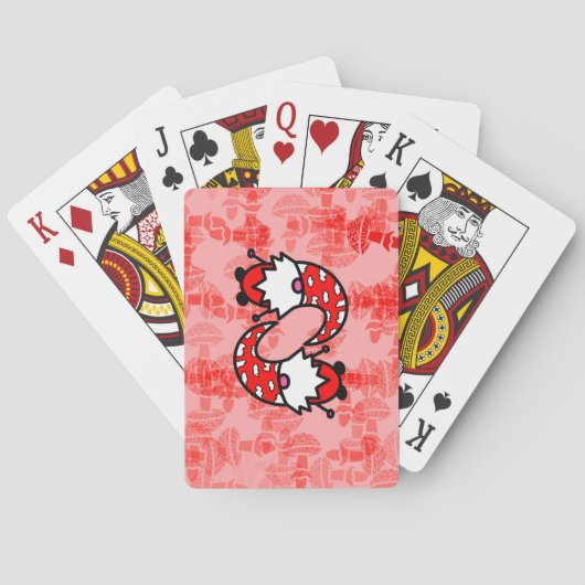 Rote Gnome Spielkarten (Rückseite)