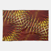 Rote goldene Dornen, puffert oder aufgeblasen Geschirrtuch (Horizontal)