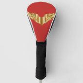 Rote, goldene Flügel Golf Headcover (Vorderseite)