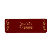 Rote goldene geometrische trendige Hochzeitsrückse