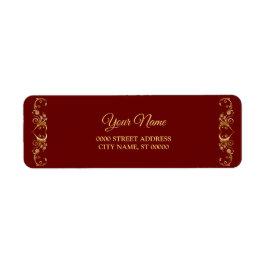 Rote goldene geometrische trendige Hochzeitsrückse
