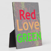 ROTE GOLDENE GRÜNE LIEBE FOTOPLATTE (Seite)