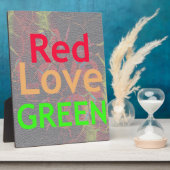 ROTE GOLDENE GRÜNE LIEBE FOTOPLATTE (Seite)