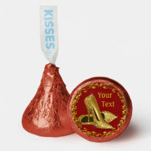 Rote goldene High Heel Schuh Hershey Kisses