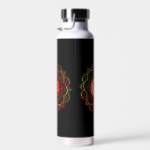Rote & Goldene Mandala-Wasserflasche Trinkflasche (Rechts)