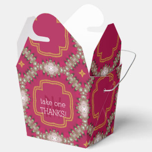 Rote Goldene Östliche Orientalische Take-Away-Gesc Geschenkschachtel