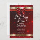 Rote & goldene Sparkle Parco Tassino Rodelbahn mit Einladung (Vorderseite)