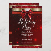 Rote & goldene Sparkle Parco Tassino Rodelbahn mit Einladung (Vorne/Hinten)