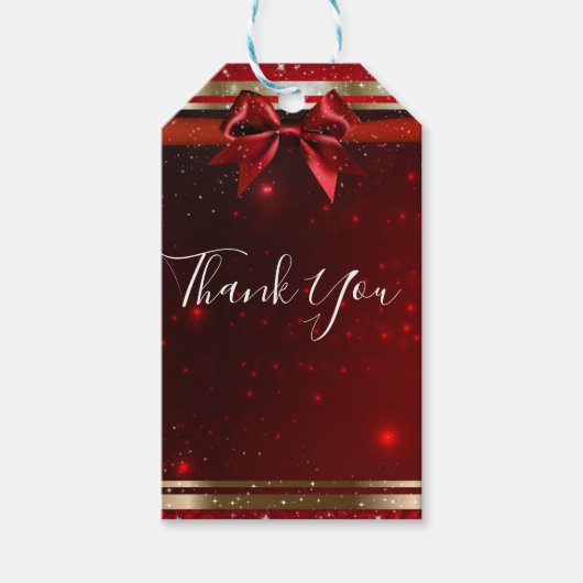 Rote & goldene Sparkle Parco Tassino Rodelbahn mit Geschenkanhänger (Vorderseite)