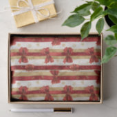 Rote goldene Weihnachtsbögen Seidenpapier (Geschenk)