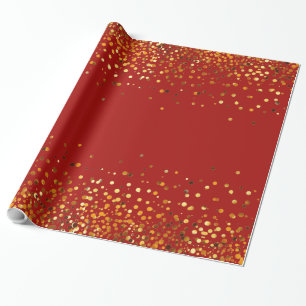 Rote GoldGlitzerconfetti-Imitat-Folie Geschenkpapier