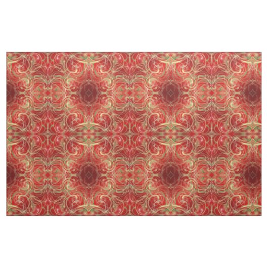 rote goldgrüne Stoffe, buntes Haus Textilien Stoff (Fat Quarter (45,7 x 55,9 cm))