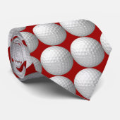 Rote Golf-Ball-Krawatte Krawatte (Gerollt)