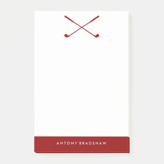 Rote Golfplätze Post-it Klebezettel (Vorderseite)