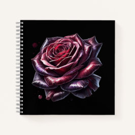 Rote Gothic-Rose Notizblock