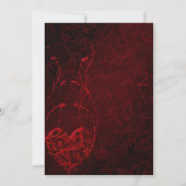 Rote gotische Hochzeit Save The Date (Rückseite)