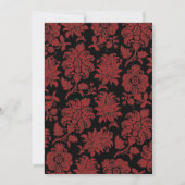 Rote gotische Hochzeits-Einladung Einladung (Rückseite)