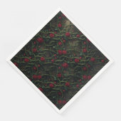 Rote gotische Rose Serviette (Ecke)