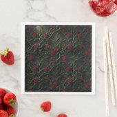 Rote gotische Rose Serviette (Beispiel)