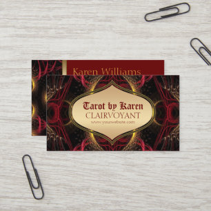 Rote Göttin Tempel Tarot Visitenkarten Visitenkarte
