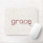 rote GRACE-Textnachricht mit Nadel Mousepad (Mit Mouse)