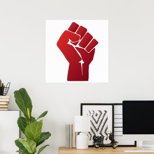 Rote Gradientfalte Poster (Heimbüro)