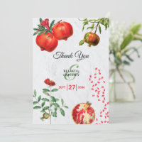Rote Granatapfel Botanische Mittelmeer-Hochzeit