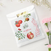 Rote Granatapfel Botanische Mittelmeer-Hochzeit Geschenktütchen (Versiegelt)