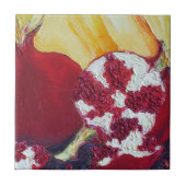 Rote Granatapfel-Fliese Fliese (Vorderseite)