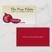 Rote Granatapfelfrucht mit Samen-Visitenkarten Visitenkarte (Vorne/Hinten)