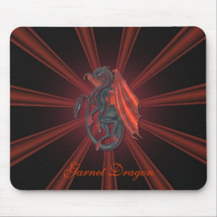 Rote Granats-Drache-Mausunterlage Mousepad