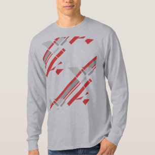 Rote graue diagonale Formen Südwesten Blick Abstra T-Shirt