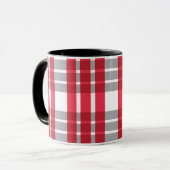 Rote graue Streifen Tasse (Vorderseite Links)
