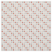 Rote, graue und weiße Polka-Punkte Stoff (Muster)