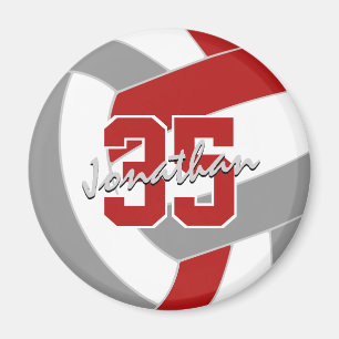 rote graue Volleyball-Team-Geist-Geschenke unter 1 Magnet