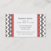 Rote graue Zickzack Retro Mama-nennende Karten (Rückseite)