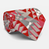 Rote/graue Zwanzigerjahre Krawatte (Gerollt)