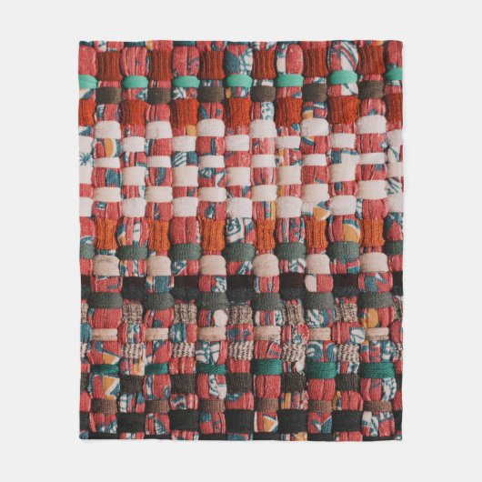 ROTE GREEN- UND BLAUTEXTIL FLEECEDECKE (Vorderseite)