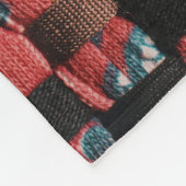 ROTE GREEN- UND BLAUTEXTIL FLEECEDECKE (Ecke)